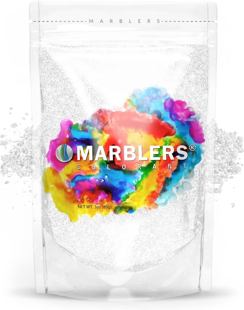 MARBLERS White Mica Powder Colorant [Luna Pearl] 3oz (85g) | Cosmetic | Epoxy Resin Pigment | Dye | Non-Toxic, Vegan, Cruelty-Free | Lip Gloss, Nails, Body Butter | Bath Bomb, Candle & Soap Making