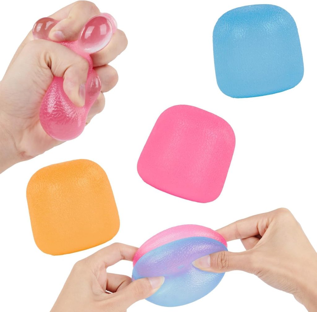3 Pack Slow-Rise Stress Relief Strong Sensory Toys for Kids & Adults, Color-Changing Squishy Fidget Balls, Non-Toxic Fidget Toys for Classroom & Office, Slow Rebund Toys for Boys Girls