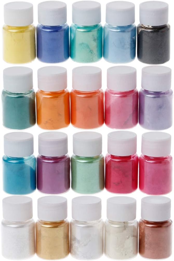 20 Colors Mica Powder Epoxy Resin Dye Pearl Pigment Natural Mica Mineral Powder