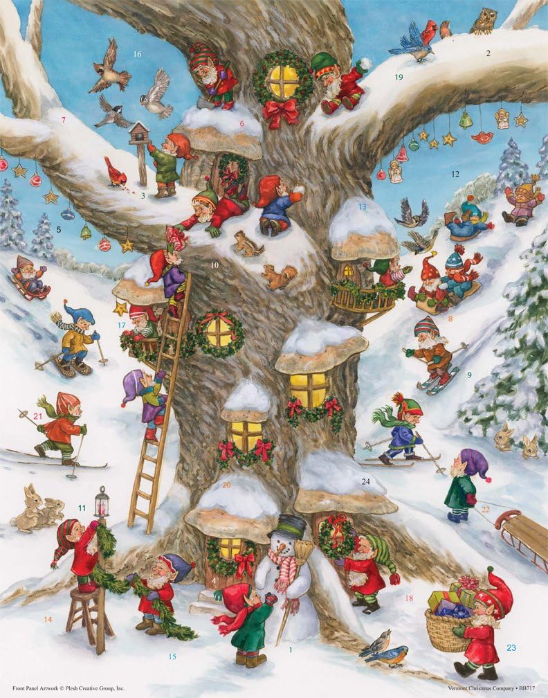 Elf Magic Advent Calendar (Countdown to Christmas) by Vermont Christmas Company with ‘Twas the Night Before Christmas’ Poem