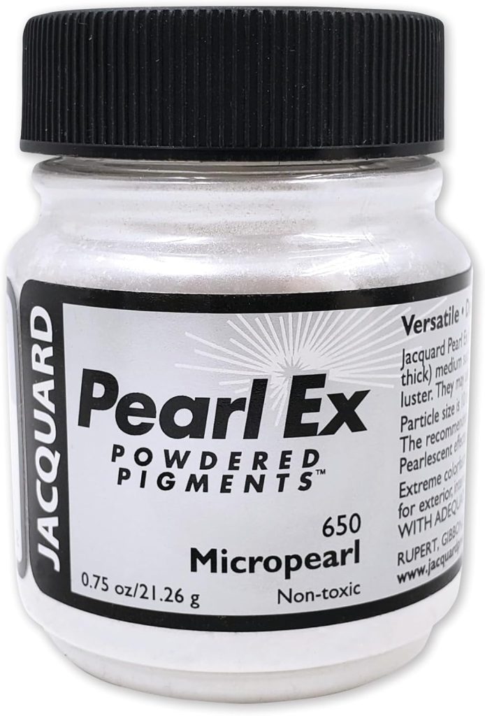 Jacquard Pearl Ex Pigment Powder 0.75 oz Micropearl – Loose Mica Powder for Epoxy Resin, Watercolors, Calligraphy Ink & Clay – Epoxy Pigment Powder – Epoxy Resin Color